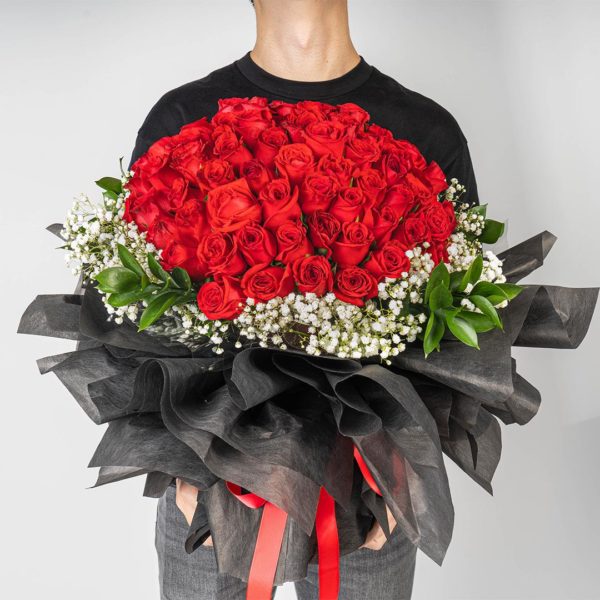 99 Roses bouquet by farmflorist