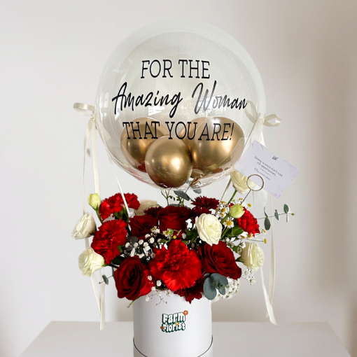 Boss Babe Hot Air Balloon Flower Arrangement