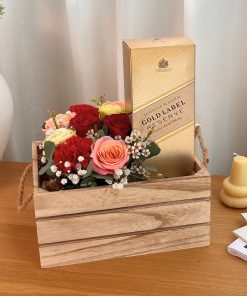 Gold Label Gentleman Crate with Fresh Blooms
