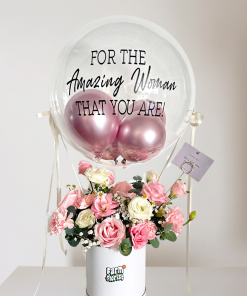 She Shines Hot Air Balloon Flower Arrangement