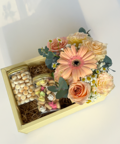Sweet Serenity Box – A Gift of Blooms & Classic Treats