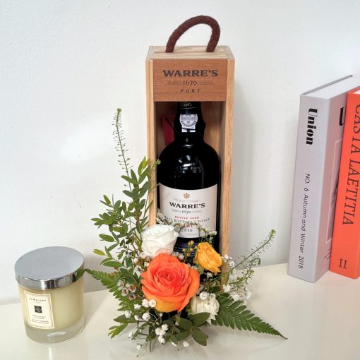 The Warre’s Wine Crate with Fresh Flowers